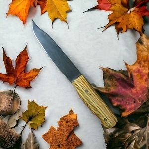 Handcrafted Grey Fox Original Hardwood Kitchen Hunting Serrated Knive Wood Steel
